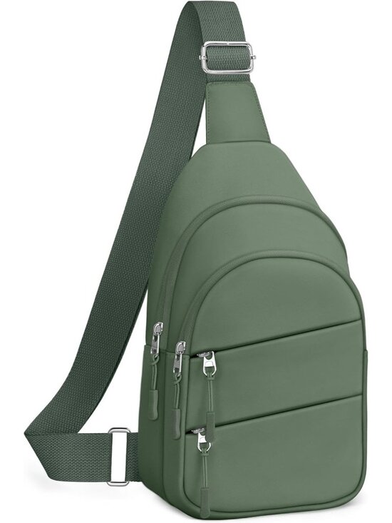 Handbags - Women's Sage Green Lightweight Small Hiking Sling Outdoors Travel Crossbody Bags